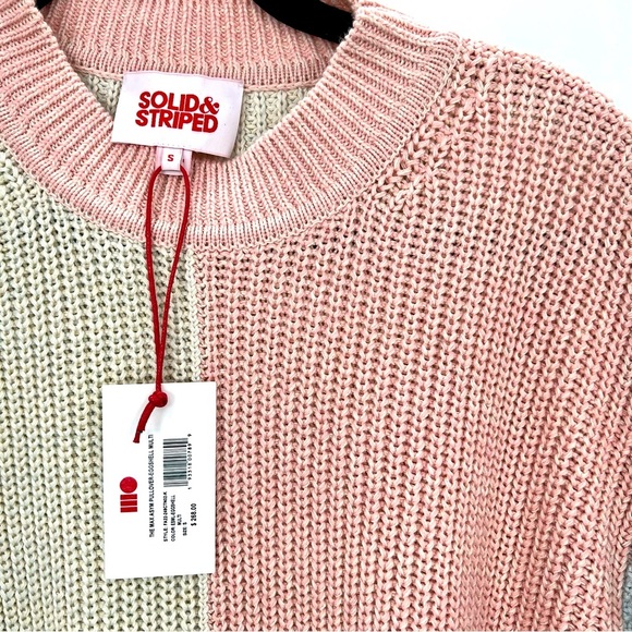 NWT Solid & Striped The Max Asym Pullover Knit Sweater Marled Colorblock Top S - Picture 4 of 11